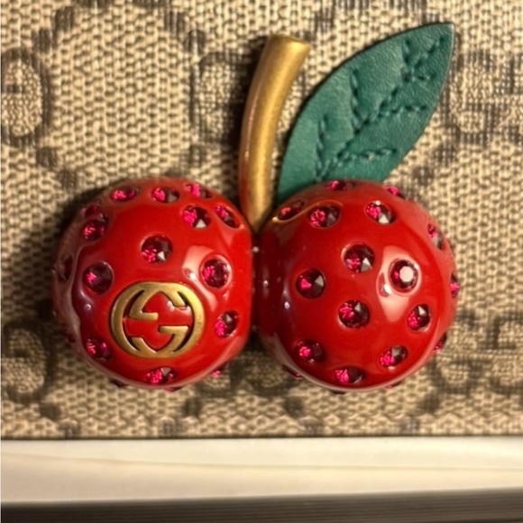 AUTHENTIC Gucci GG Supreme Cherry Card Case Wallet - FULL SET - Pristine! - Picture 13 of 13